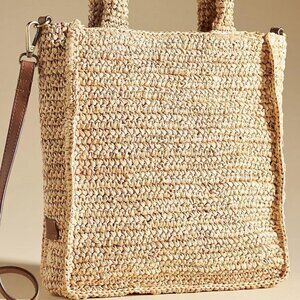 Anthropologie’s Faherty Raffia Mini Crossbody Tote